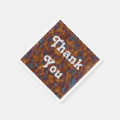 感謝の食事エレガント金ゴールド青ありがとう スタンダードカクテルナプキン (角)