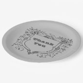 感謝の食事ヴィンテージ華美シールドありがとう ペーパープレート (アングル)