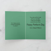 感謝の鳥の親の子カドル月の愛 カード (内部)