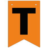 感謝の黒とオレンジのバンティングのフラグ バンティングフラッグ (第3の旗)