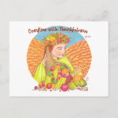 感謝はがき溢れ感動的る ポストカード (正面)