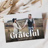 感謝はっきりしたのタイポグラフィ写真 シーズンカード