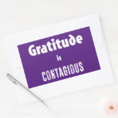 感謝は伝染する 長方形シール (封筒)