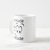 感謝は最も最高のな態度です コーヒーマグカップ (正面左)
