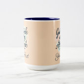 感謝は私の態度の水の色カスタマイズ可能 ツートーンマグカップ (中央)