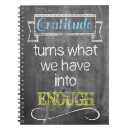 感謝は私達に十分にあるものが回します ノートブック