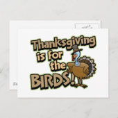 感謝は鳥のはがきに向いている シーズンポストカード (正面/裏面)
