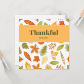 感謝をあなたに、感謝祭 カード (正面/裏面インサイチュ)