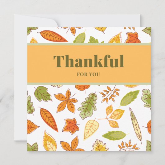 感謝をあなたに、感謝祭 カード (正面)
