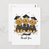 感謝をありがとう!卒業するゴールデンドゥードル犬 ポストカード (正面/裏面)