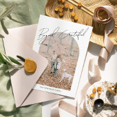 感謝をこえて モダン ミニマル フォト アーチ シーズンカード