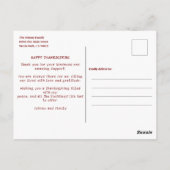 感謝をカスタマイズ 「 主に感謝をささげます 」 ポストカード (裏面)