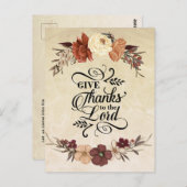 感謝を主に与える聖書の詩篇 感謝祭 ポストカード (正面/裏面)