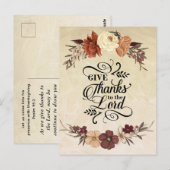 感謝を主に捧げる聖書の一節 感謝祭 ポストカード (正面/裏面)