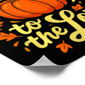 感謝を主に 神の感謝 秋のデザインハロウィン ポスター (角)