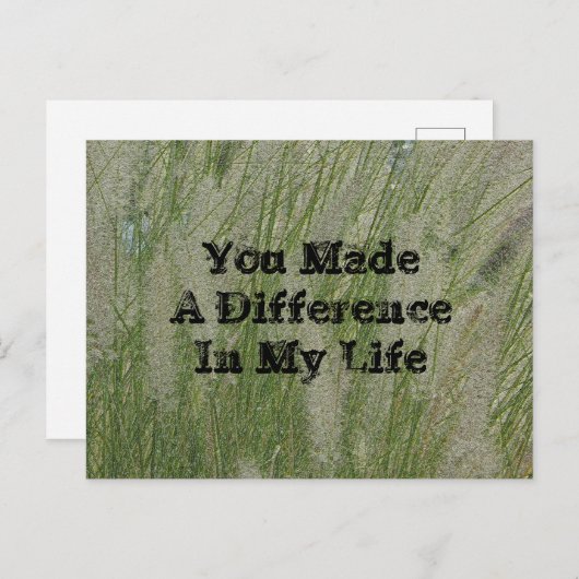 感謝を伝えよう:砂漠の草の教師への感謝カード ポストカード (正面/裏面)