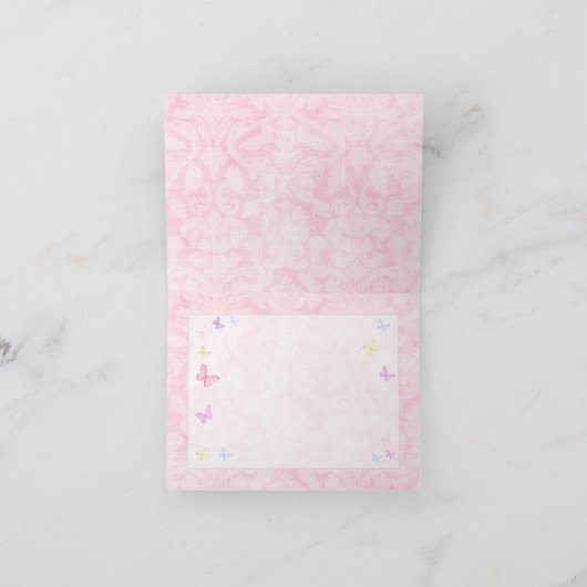 感謝を伝えるクロスと蝶の少女のカード サンキューカード (内部)