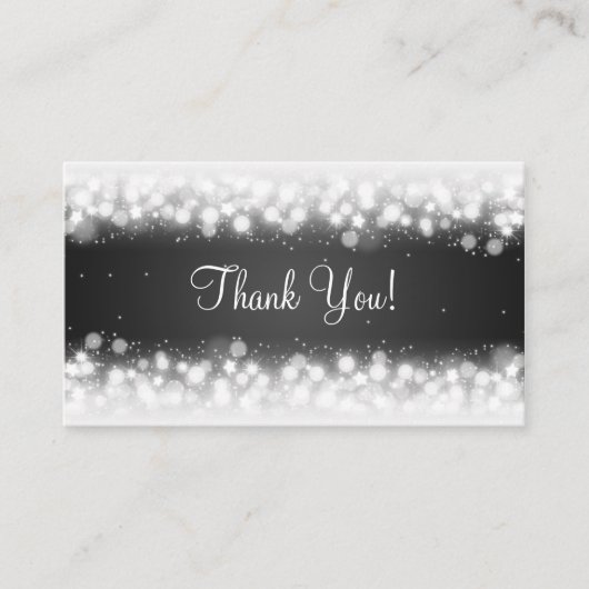 感謝を伝えるマジックスパークルブラック エンクロージャーカード (正面)