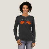 感謝を伝えるロングスリーブ・秋のシャツ - 紅葉 トライブレンドTシャツ (正面全体)