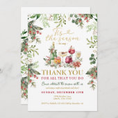 感謝を伝える季節 - クリスマスパーティ 招待状 (正面/裏面)