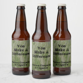 感謝を伝える砂漠の草原ラベルビール 従業員に感謝を ビールラベル