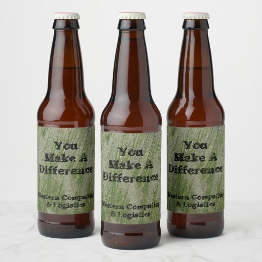 感謝を伝える砂漠の草原ラベルビール 従業員に感謝を ビールラベル (ボトル)