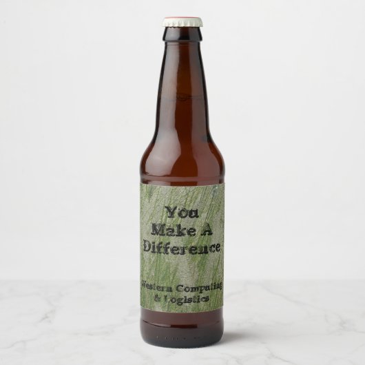 感謝を伝える砂漠の草原ラベルビール 従業員に感謝を ビールラベル (正面)