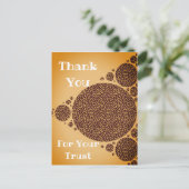 感謝を伝える野生の猫 ブラウン アニマル ケアギバー ポストカード (スタンド正面)