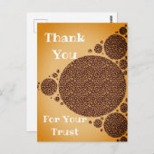 感謝を伝える野生の猫 ブラウン アニマル ケアギバー ポストカード (正面/裏面)