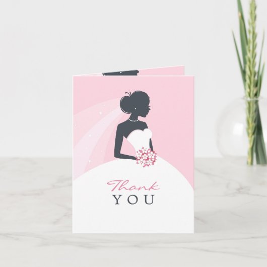 感謝を伝える ブライダルシャワーの折りたとうしカード サンキューカード (正面)