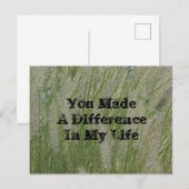 感謝を伝える 砂漠の草のカード 先生へ ポストカード (正面/裏面)