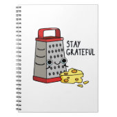 感謝を忘れずに - 面白いチーズのダジャレ ノートブック (正面)