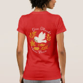 "感謝を表し 平和を選ぶ" Bella+Canvas Tシャツ (裏面)