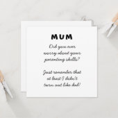 感謝を超える編集可能折り畳みグリーティングカードママ カード (正面/裏面インサイチュ)