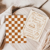 感謝を込めた感謝祭のディナー カントリー風招待状 招待状