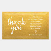感謝を込めた特別なメッセージ　ゴールドギフト 長方形シール (正面)