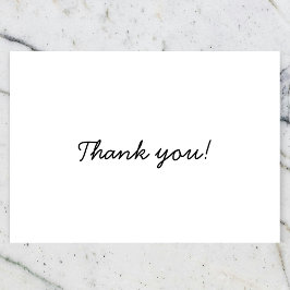 感謝を込めた白黒のカード 招待状