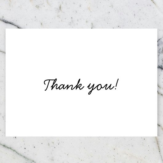 感謝を込めた白黒のカード 招待状