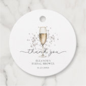 感謝を込めて　パールとプロセッコのブライダルシャワー フェイバータグ (正面)