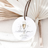 感謝を込めて パール&プロセッコ ブライダルシャワー フェイバータグ