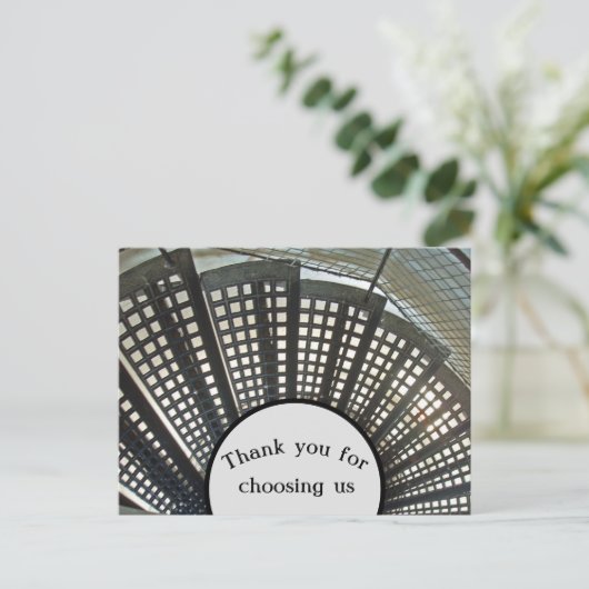 「感謝を込めて ビジネス顧客への特別な感謝」 ポストカード (スタンド正面)