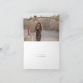 「感謝を込めて」モダンミニマルスクリプト写真 サンキューカード (内部)