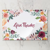 感謝を込めて 秋の花卉 水彩植物画 ペーパーパッド (折り畳み)