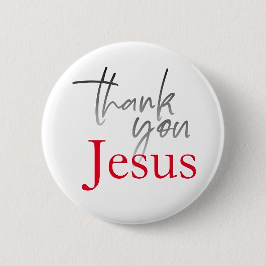 感謝イエスのグラデーションキリスト教の信仰 缶バッジ (正面)