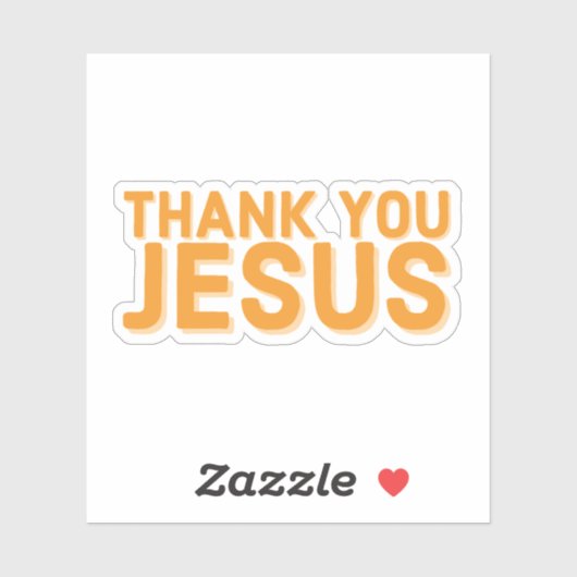 感謝イエス信仰ステッカー シール (シート)