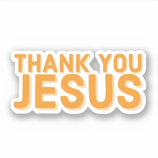 感謝イエス信仰ステッカー シール (正面)