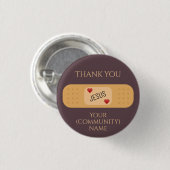 感謝イエス・キリスト・ヒーラー救世主パープルボタン 缶バッジ (正面&裏面)