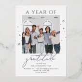 感謝エレガントの台本フォトビ企業のジネス 箔シーズンカード (正面)