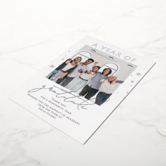 感謝エレガントの台本フォトビ企業のジネス 箔シーズンカード (回転した状態)