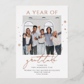 感謝エレガントの台本フォトビ企業のジネス 箔シーズンカード (正面)